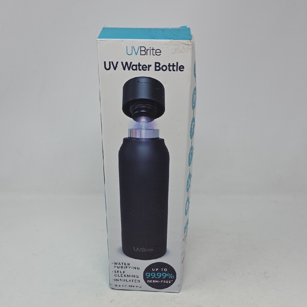 UV Brite Black Water Bottle